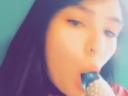 Cute  girl practicing blowjobs 15/16