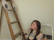 FUCKING MY STEP STOOL WHILE MY STEP LADDER WATCHES 4/16