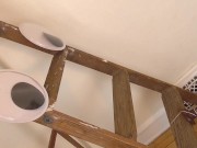 FUCKING MY STEP STOOL WHILE MY STEP LADDER WATCHES 5/16