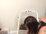 FUCKING MY STEP STOOL WHILE MY STEP LADDER WATCHES 6/16