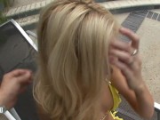 Sexy blonde in bikini fucked and creampied 4/16