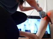 Выебала её в жопу перед телевизором вибрирующим массажёром - lesbian_illusion 14/16