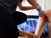 Выебала её в жопу перед телевизором вибрирующим массажёром - lesbian_illusion 16/16