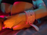 ♡ GIRL IN STOCKINGS, 2 DILDOS, VIBRATOR AND REAL ORGAZM ♡ 11/16