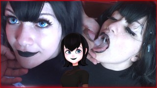 Massive cumshot on face of Hot goth teen - Mavis Cosplay Sweet ...
