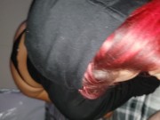 Pink hair slut out on my dick, sucks the soul out my dick 14/16