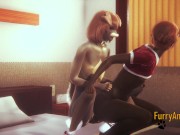 Furry Hentai - 2 Dogs Squatting fuck 9/16