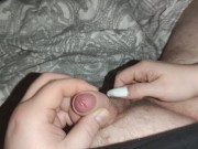 I help him to get his little cock to cum *unbelievable amount of cum* 10/16