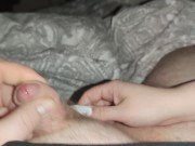 I help him to get his little cock to cum *unbelievable amount of cum* 7/16