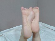 Feet Show - White Socks, High Arched Meaty Soles 15/16