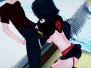 Ryuko Matoi giving blowjob and getting mouth fucked. 2/16