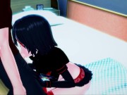 Ryuko Matoi giving blowjob and getting mouth fucked. 5/16