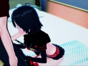 Ryuko Matoi giving blowjob and getting mouth fucked. 6/16