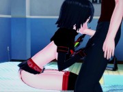 Ryuko Matoi giving blowjob and getting mouth fucked. 7/16