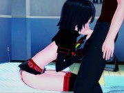 Ryuko Matoi giving blowjob and getting mouth fucked. 9/16
