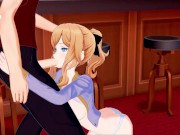 Jean deep throats a big cock, swallows load. 13/16