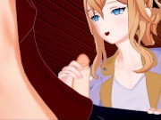 Jean deep throats a big cock, swallows load. 2/16