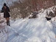 Public EXTREME CHEATING in front of CUCKOLD# Thank You Mr.SNOWMAN FOR 3 SQUIRTING ORGASMS # 日本国立公 1/16