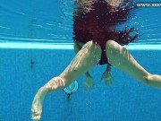 Small tits Latina babe Andreina Deluxe underwater 7/16