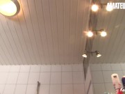 ReifeSwinger - Small Tits German Slut Kinky Bathroom Sex With Her Husband 14/16