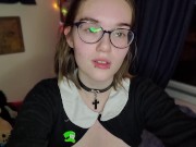 Naughty school girl touches herself before a joint - IzzyHellbourne 7/16