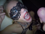 Dutch blond babe masked facial compilation 15/16