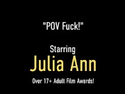 Point Of View With Busty Cougar Julia Ann Face & Pussy Fucking A Cock! 1/16