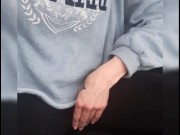 I went food shopping with a vibrator strapped in my panties. How long did I last? 10/16