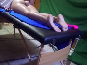 Masaje amateur a chica de cuerpo y pies realizado por chico CD travestido de culo espectacular 16/16