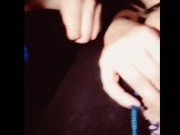Sexy Asian Boss sucking her slaves nuts until he cums 4/16
