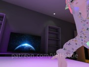 Nerdy Glasses Neko in Pajamas Strips Sits On Your Face in Bedroom Thigh High Popsicle POV Lap Dance 1/16