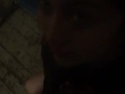 Cheating native teen sucks dick on porch 