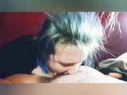 Jelissa gets lipstick all over cock, sloppy blowjob with cumshot  11/16