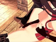 Beidou fingers her pussy at the bar. Yo-ho-ho, and a bottle of rum! 10/16