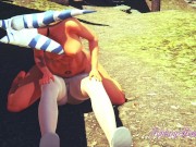 Star Wars Hentai - Ahsoka rides on a big cock until he cum inside her 13/16