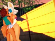 Sonic - Sally Acorn x Rouge the Bat - Lesbian furry masturbation and pussy eating - Hentai 8/16