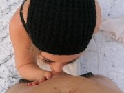 Public blowjob whit mouthcum out in the snow 2/16