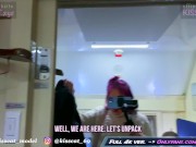 My Neighbor Masturbates on the Train! Russian Student Fucks Public With Stranger - Kiss Cat 2/16