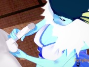Pokemon Hentai - Vaporeon Handjob and blowjob 3/16