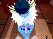 Pokemon Hentai - Vaporeon Handjob and blowjob 6/16