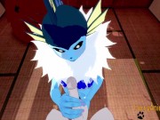 Pokemon Hentai - Vaporeon Handjob and blowjob 8/16