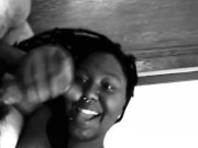 Ebony give sloppy top, post vid, until huge cumshot 13/16
