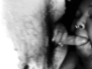 Ebony give sloppy top, post vid, until huge cumshot 8/16