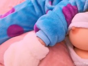 Japan amateur teen Lesbian humping pillow before school. Big tits pillow orgasm doll body Pink 12/16