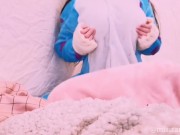 Japan amateur teen Lesbian humping pillow before school. Big tits pillow orgasm doll body Pink 4/16