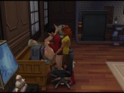 A small collection of Simsons sex in clothes. Fetish lesbians | Porno game 11/16