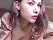 Pink haired Cutie Sloppy Blowjob Big Cock and Cum Swallow 15/16