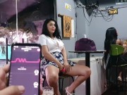 Martinasmith1 squirt hard over the waiter at the Bar 14/16