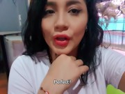 Martinasmith1 squirt hard over the waiter at the Bar 4/16