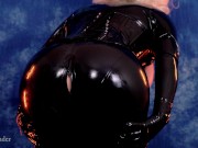 Curvy Rubber Fetish Woman Have Fun By Tease You, Latex 4k Video Romantic Slow with Nude 3/16